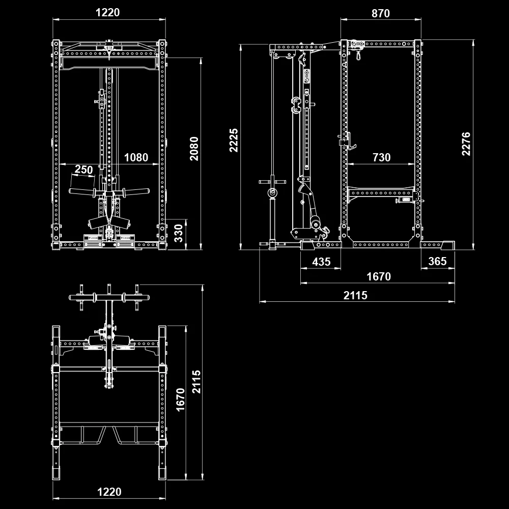 ATX Power Rack PRX-780 2.0  mit Latzug - Hantelscheibenaufnahme - Image 20